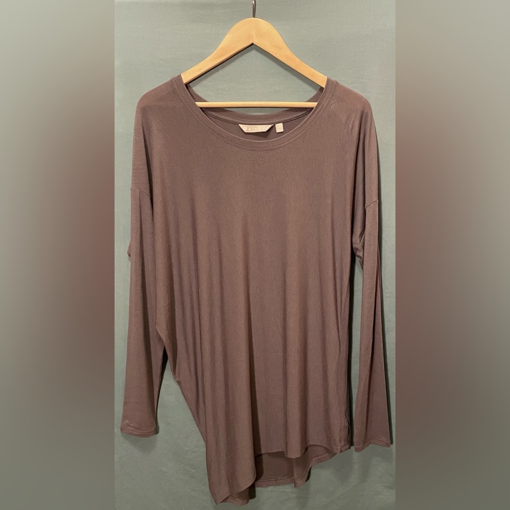 Athleta Women's Gray Oversized Slouchy Fit Long Sleeve Shirt